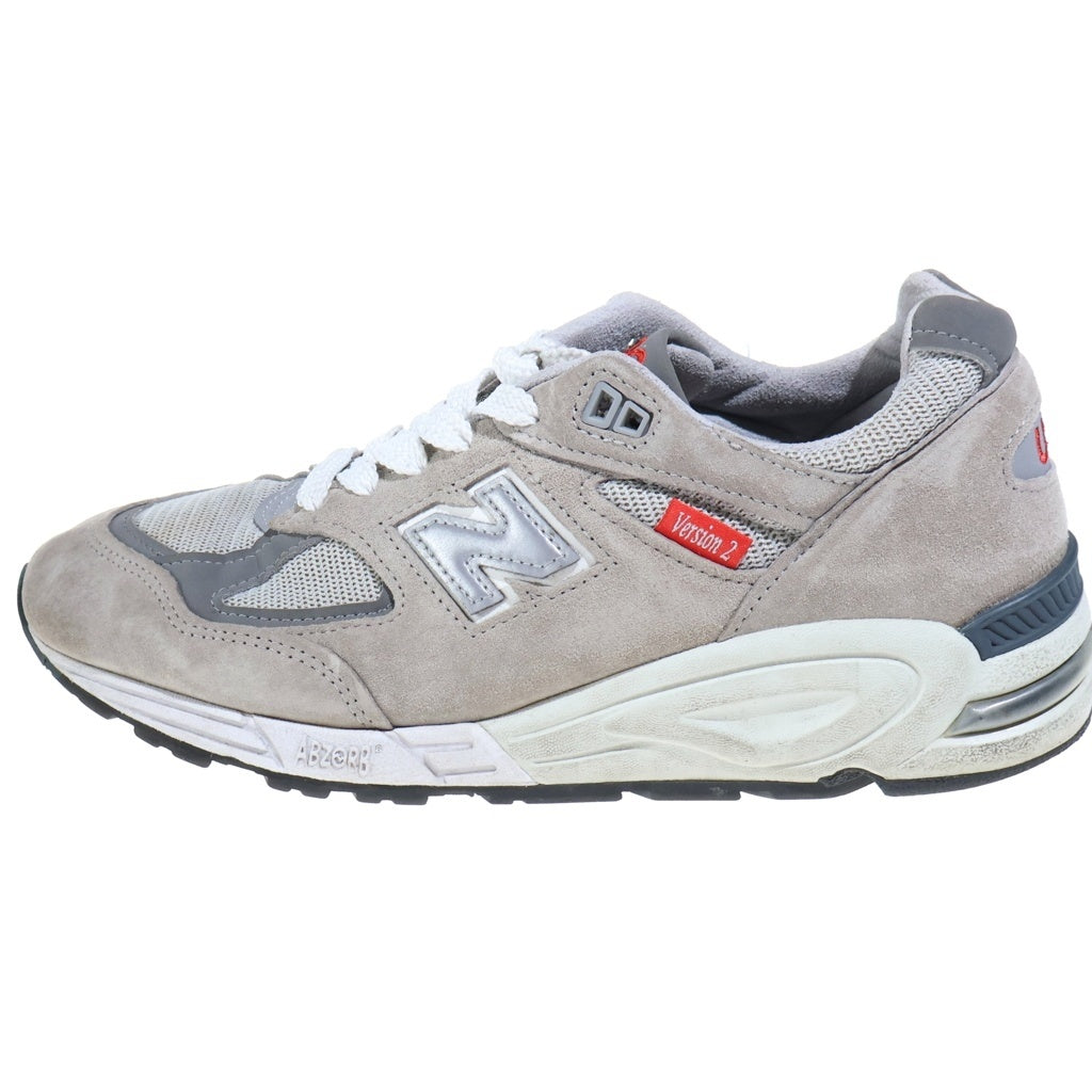 New Balance(ニューバランス) M990VS2 V2 USA製 レザー ローカットスニーカー グレー US8.5/26.5cm