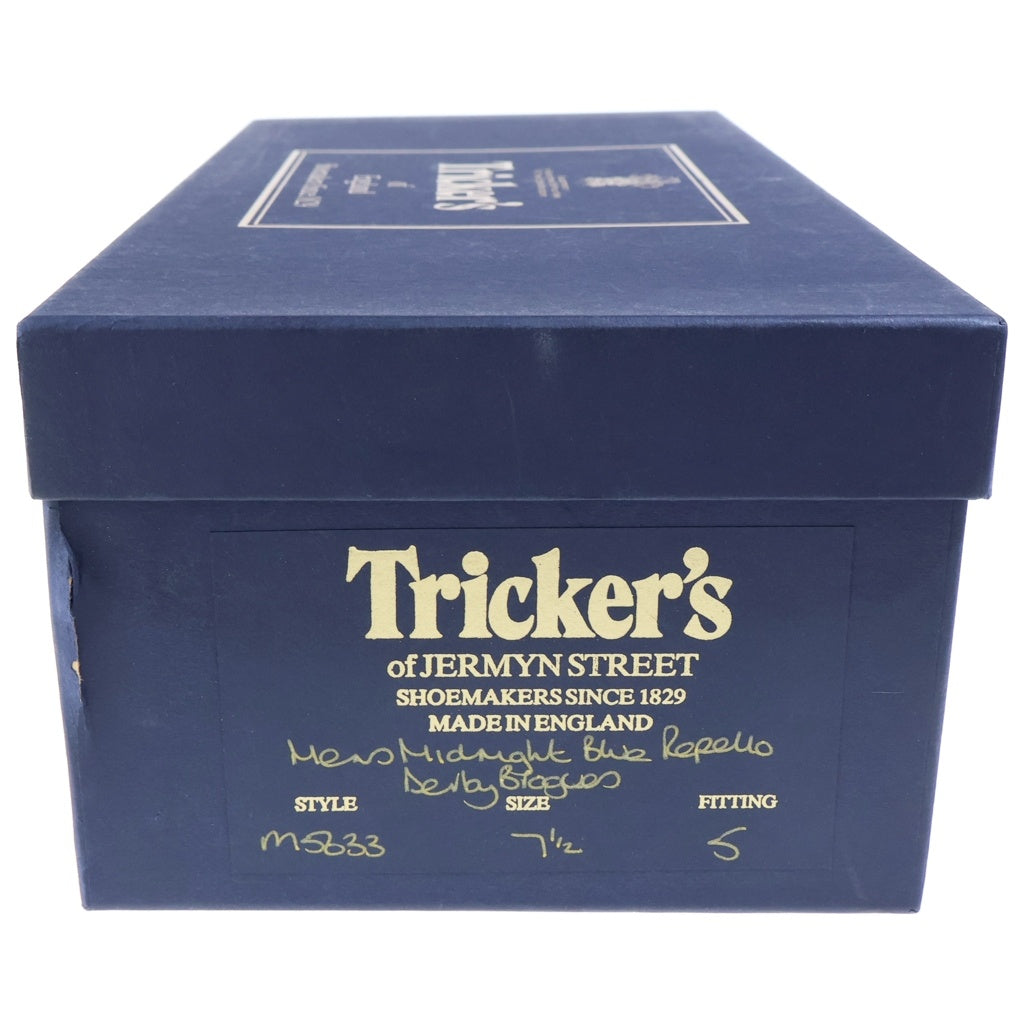 Tricker's(トリッカーズ) BURTON バートン ウィングチップ スウェードレザー ドレスシューズ ネイビー M5633