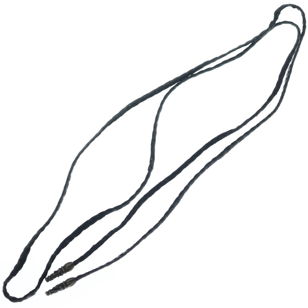 CHROME HEARTS(クロムハーツ) LEATHER BRAID SCROLL ネックレス レザーブレイドネックレス ブラック/シルバー BCA377