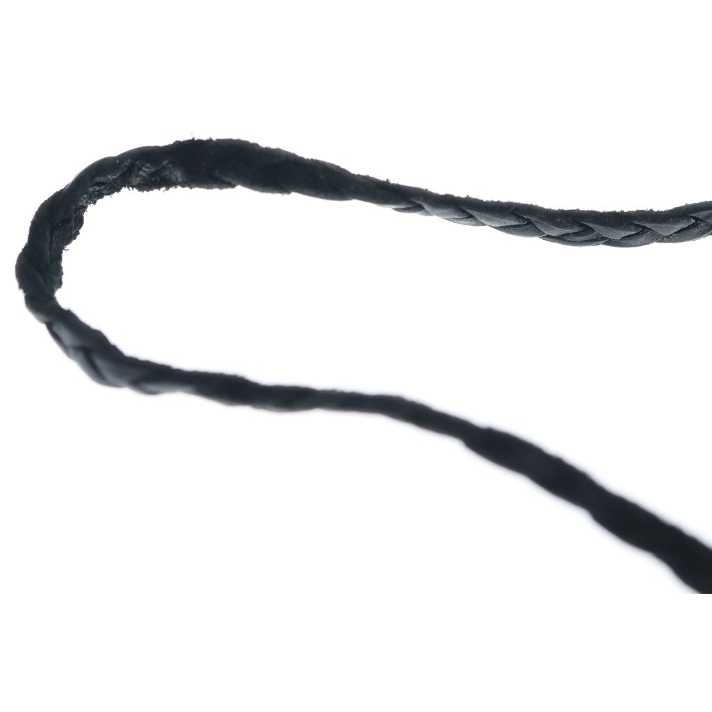 CHROME HEARTS(クロムハーツ) LEATHER BRAID SCROLL ネックレス レザーブレイドネックレス ブラック/シルバー BCA377