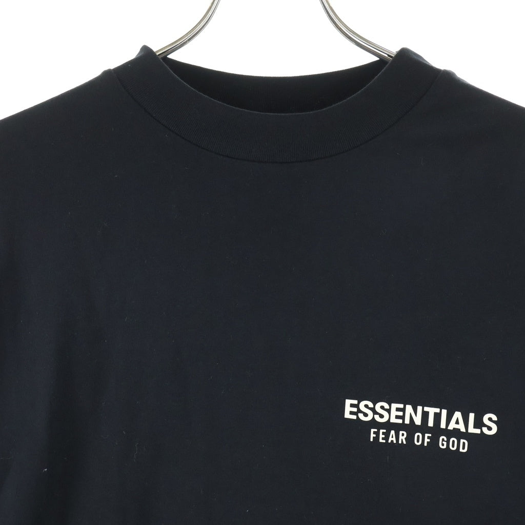 FEAR OF GOD ESSENTIALS(フィアオブゴッド エッセンシャルズ) JERSEY LONG-SLEEVE T-SHIRT ジャージー ロゴプリント クルーネック 長袖Tシャツ カットソー ブラック 125H0244370F