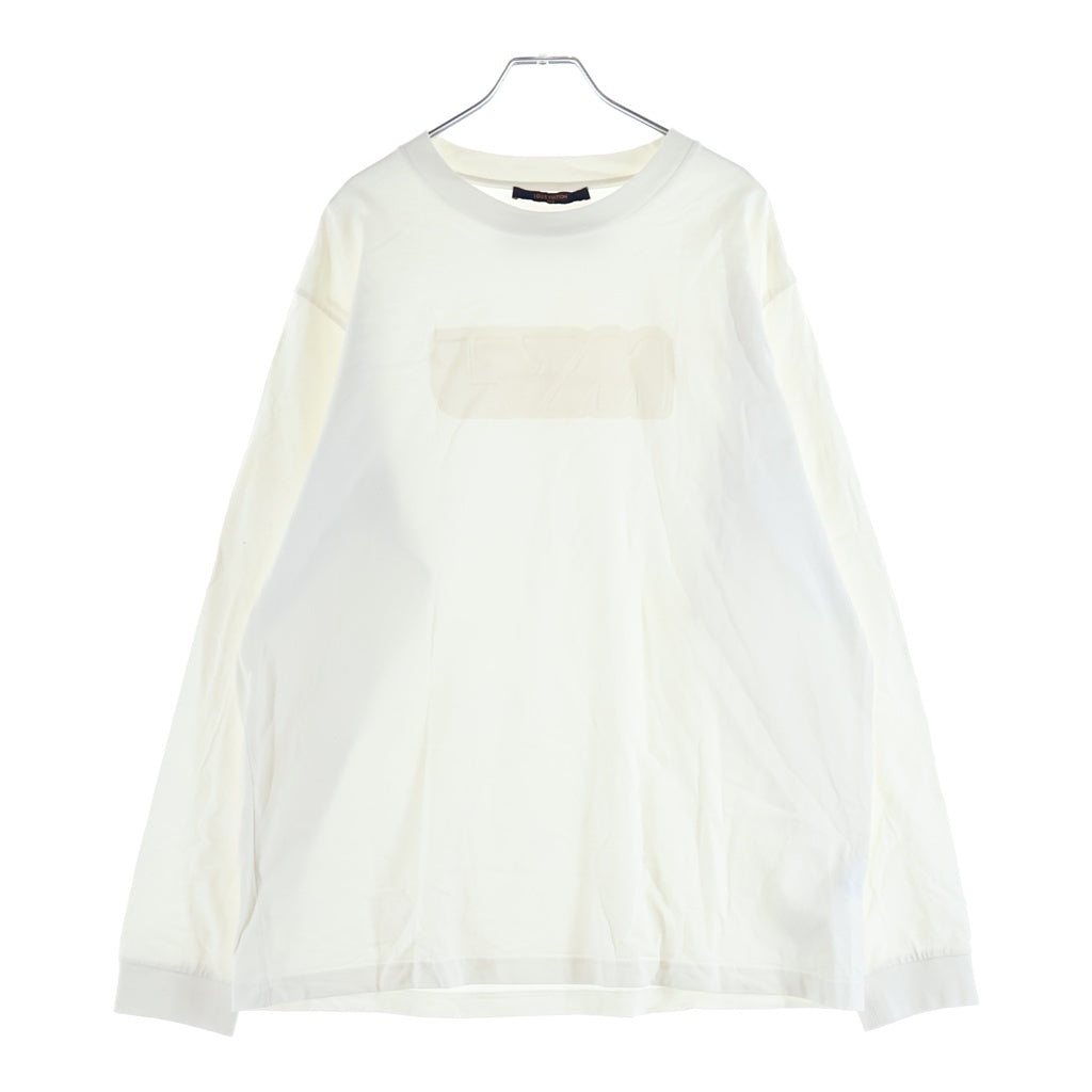 LOUIS VUITTON(ルイヴィトン) 21AW エンボスロゴプリント クルーネック 長袖Tシャツ カットソー ホワイト RM212M DT3 HLY23W