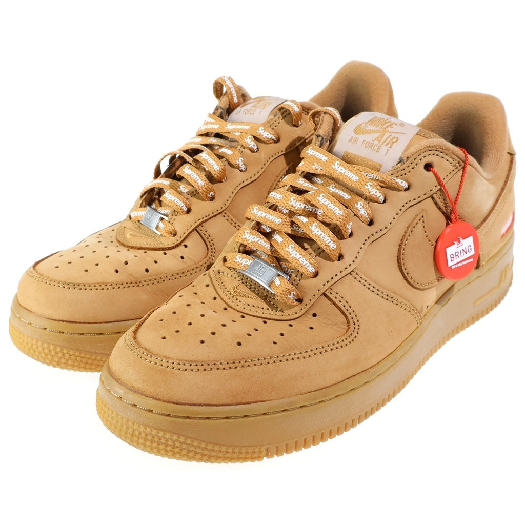 NIKE(ナイキ) ×SUPREME AIR FORCE1 LOW FLAX WHEAT シュプリーム エアフォース1 フラックス ウィート ローカットスニーカー ブラウン US8/26cm DN1555-200