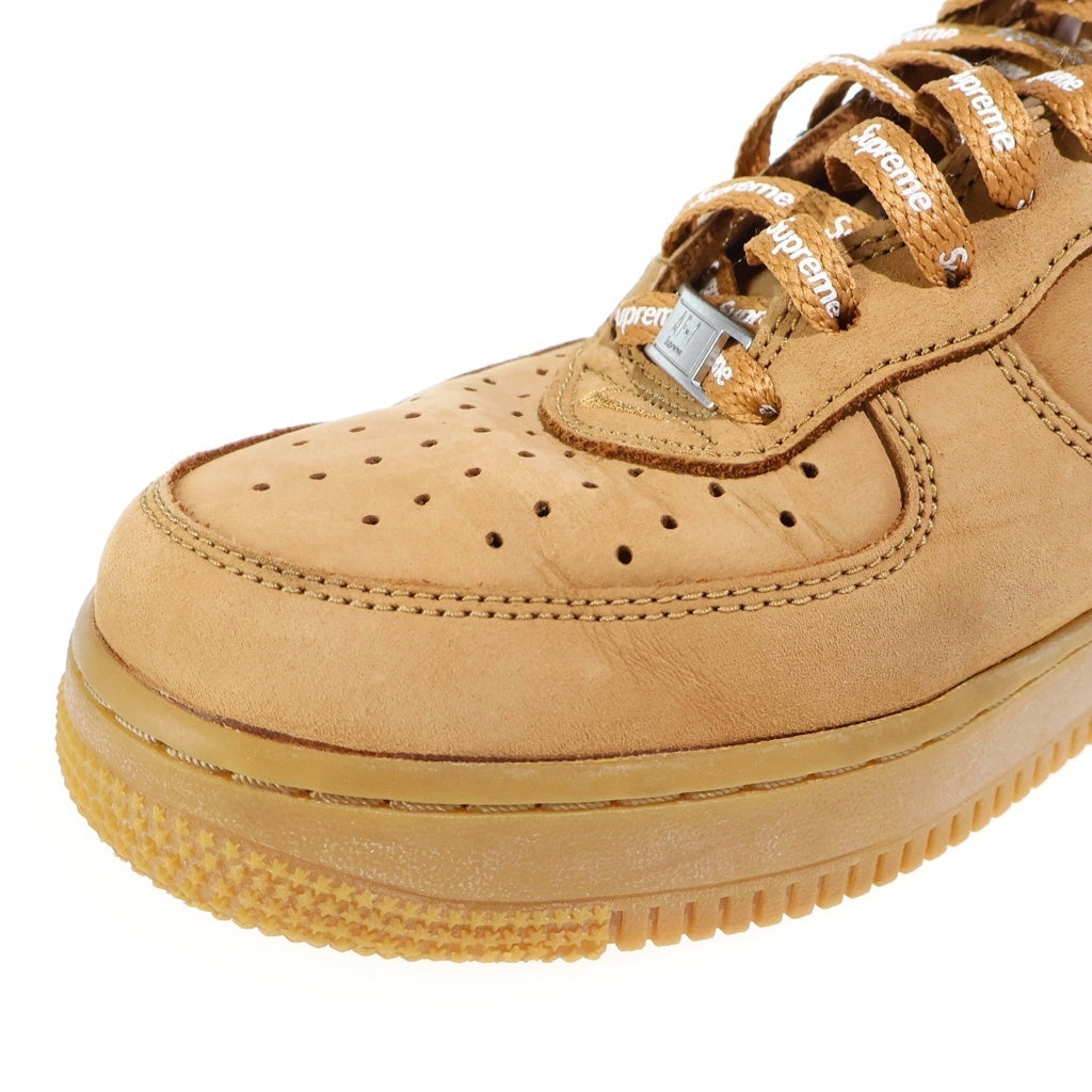 NIKE(ナイキ) ×SUPREME AIR FORCE1 LOW FLAX WHEAT シュプリーム エアフォース1 フラックス ウィート ローカットスニーカー ブラウン US8/26cm DN1555-200
