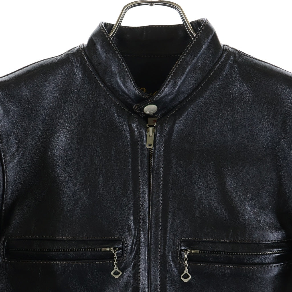 THE REAL McCOY'S(ザリアルマッコイ) BUCO J-100 SINGLE RIDER'S JACKET ブコ シングルライダース レザージャケット ブラック