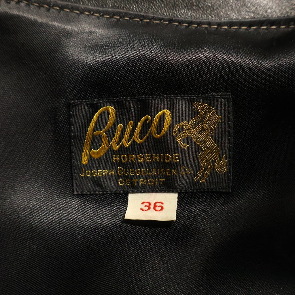 THE REAL McCOY'S(ザリアルマッコイ) BUCO J-100 SINGLE RIDER'S JACKET ブコ シングルライダース レザージャケット ブラック