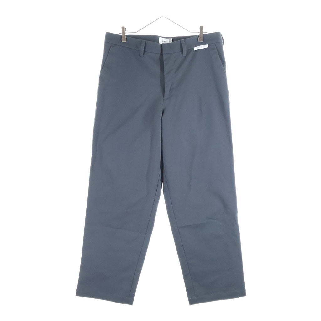 WTAPS(ダブルタップス) 25AW WRKT2002 TROUSERS / POLY. TWILL ツイル ワークトラウザー ワイドストレートパンツ グレー 252TQDT-PTM06