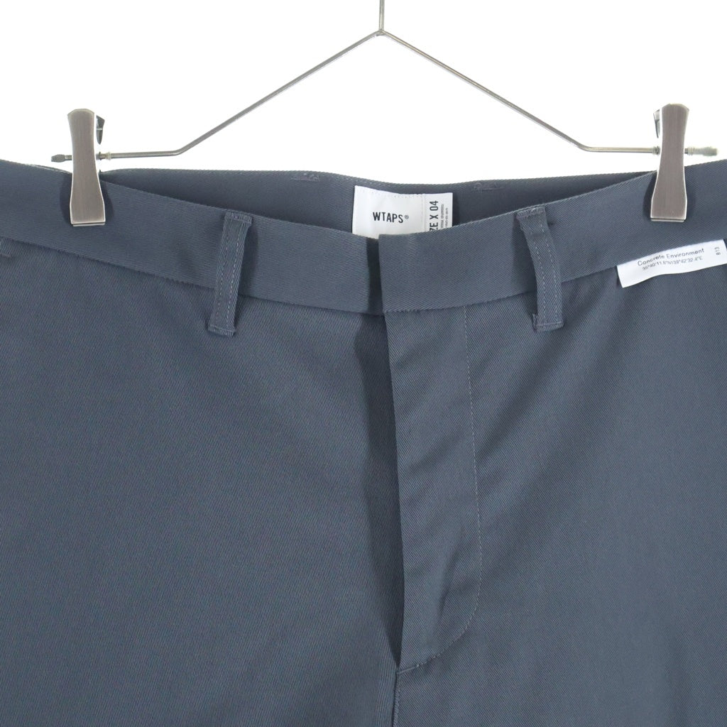 WTAPS(ダブルタップス) 25AW WRKT2002 TROUSERS / POLY. TWILL ツイル ワークトラウザー ワイドストレートパンツ グレー 252TQDT-PTM06
