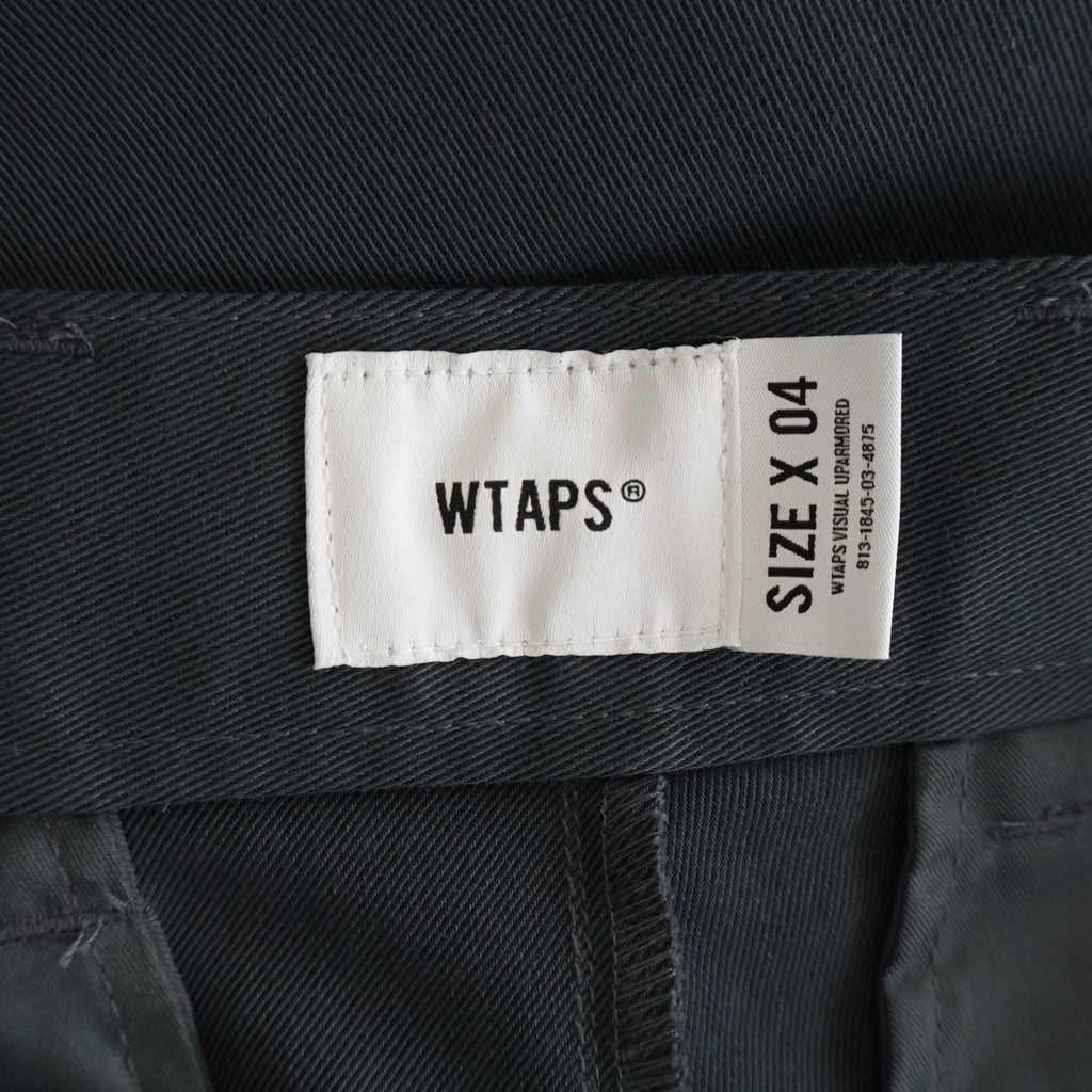 WTAPS(ダブルタップス) 25AW WRKT2002 TROUSERS / POLY. TWILL ツイル ワークトラウザー ワイドストレートパンツ グレー 252TQDT-PTM06