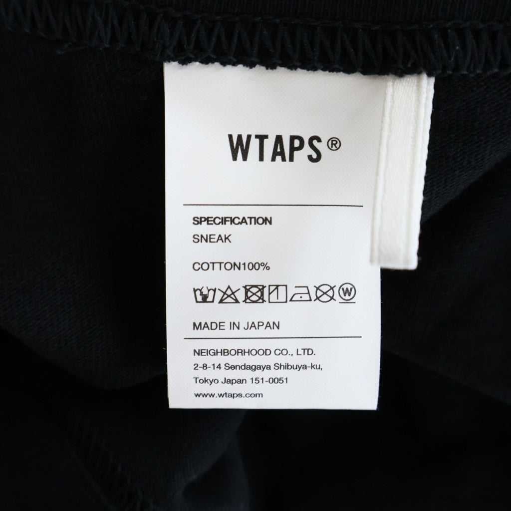 WTAPS(ダブルタップス) 25SS TSSC SS / COTTON ロゴプリント クルーネック半袖Tシャツ カットソー ブラック 251ATDT-STM04S