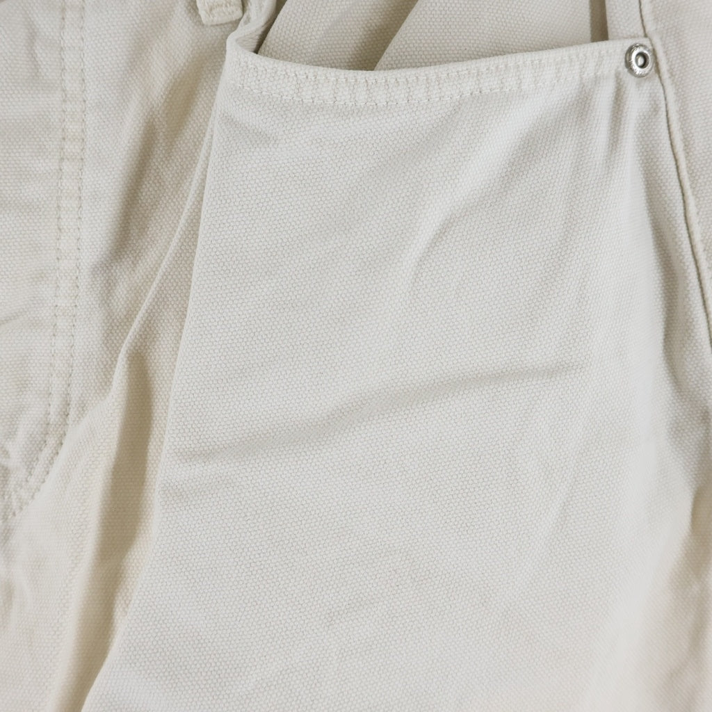 STUSSY(ステューシー) WASHED CANVAS BIG OL JEANS ウォッシュドキャンバス ビッグオールジーンズ ロゴ刺繍ワイドバギーパンツ ホワイト 116618