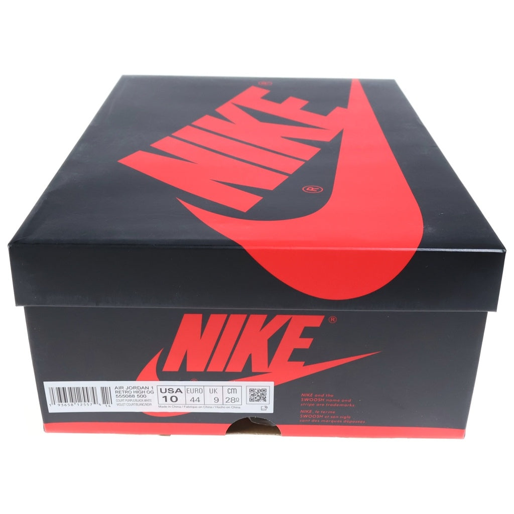 NIKE(ナイキ) AIR JORDAN RETRO HIGH OG COURT PURPLE エアジョーダン 1 レトロ コートパープル ハイカットスニーカー パープル/ホワイト US10/27cm 555088-500