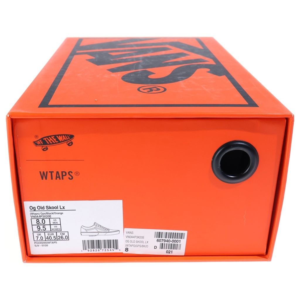 VANS(ヴァンズ) ×WTAPS OLD SKOOL LX BLACK ORANGE ダブルタップス オールドスクール オレンジ ローカットスニーカー ブラック US8/26cm VN0A4P3X20E