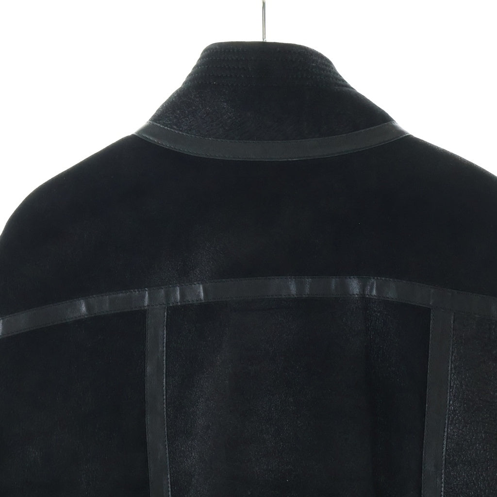 Rick Owens(リックオウエンス) ヴィンテージ期 レザー スウェード 切り替え ライダースジャケット ブラック