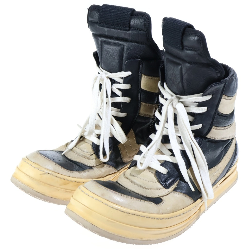 Rick Owens(リックオウエンス) 初期型 GEO DUNK BASKET SNEAKER ジオバスケット ダンク ハイカットスニーカー ブラック/ホワイト