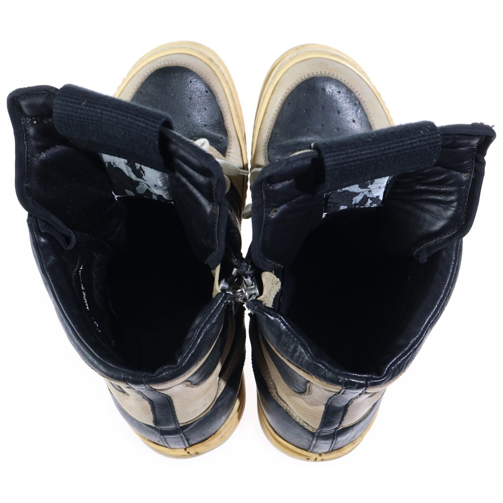Rick Owens(リックオウエンス) 初期型 GEO DUNK BASKET SNEAKER ジオバスケット ダンク ハイカットスニーカー ブラック/ホワイト