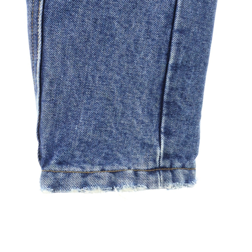 BALMAIN(バルマン) 10AW NEW BIKER DENIM パネル切替 裾ジップ ジップフライ ニューバイカーデニムパンツ ジーンズ インディゴ T542-B401