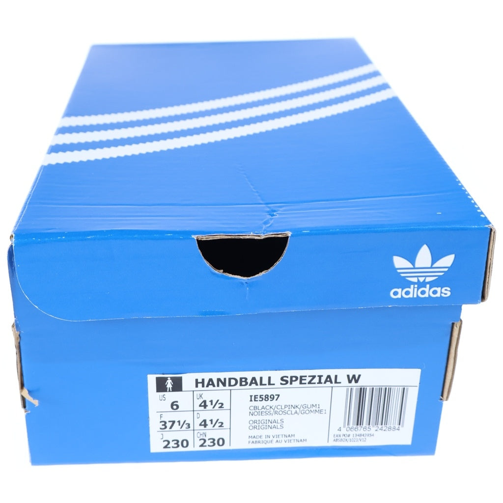 adidas(アディダス) WMNS HANDBALL SPEZIAL ウィメンズ ハンドボール スペツィアル スウェード ローカットスニーカー ブラック/ピンク レディース US6/23cm IE5897
