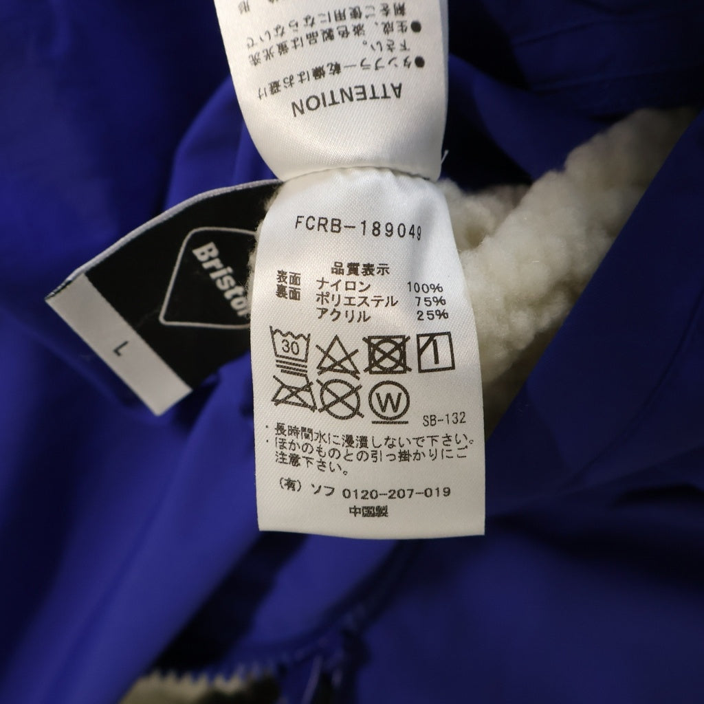 F.C.R.B./F.C.Real Bristol/FCRB(エフシーアールビー/エフシーレアルブリストル) 18AW REVERSIBLE BOA COACH JACKET リバーシブル ボア リバーシブルコーチジャケット ブルー/ベージュ FCRB-189049