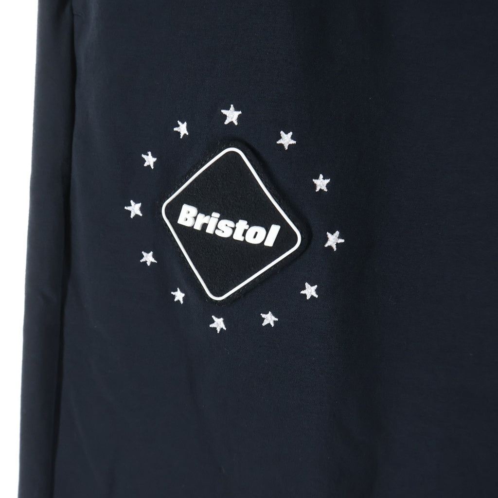F.C.R.B./F.C.Real Bristol/FCRB(エフシーアールビー/エフシーレアルブリストル) 22AW LYCRA TRACK PANTS ライクラ サイドロゴワッペン ストレッチトラックパンツ ブラック FCRB-222062