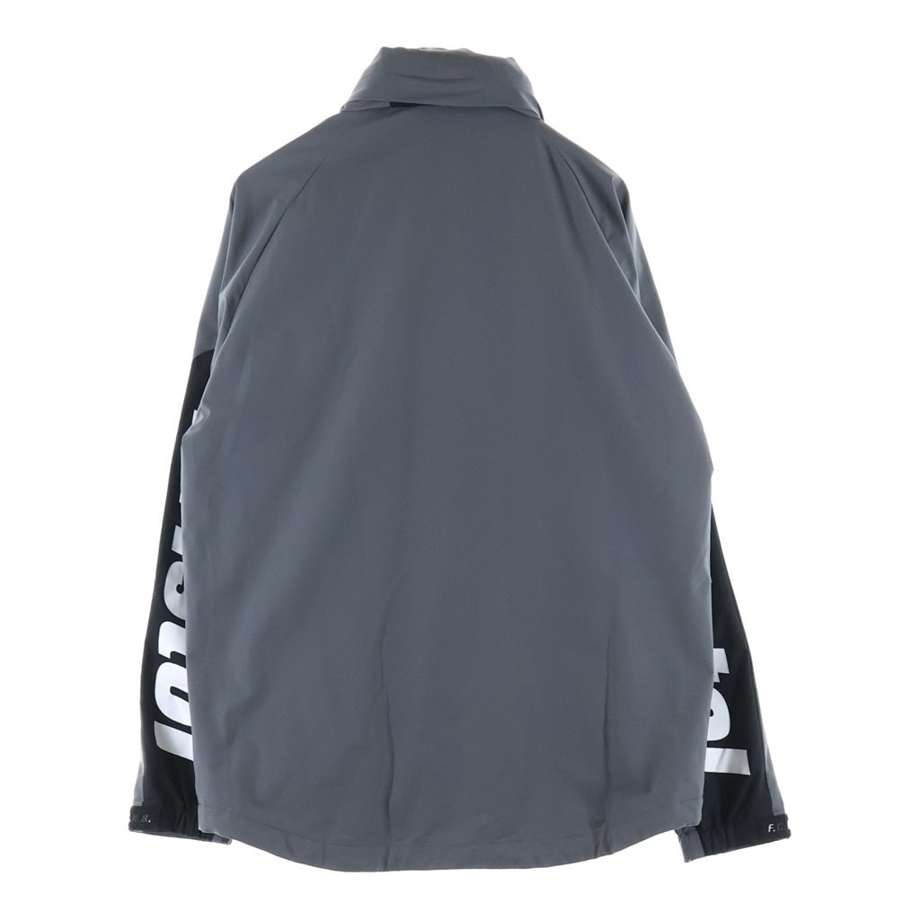 F.C.R.B./F.C.Real Bristol/FCRB(エフシーアールビー/エフシーレアルブリストル) 19SS WARM UP JACKET ウォームアップジャケット 袖ロゴプリント ジップアップフーデッドジャケット グレー FCRB-190006