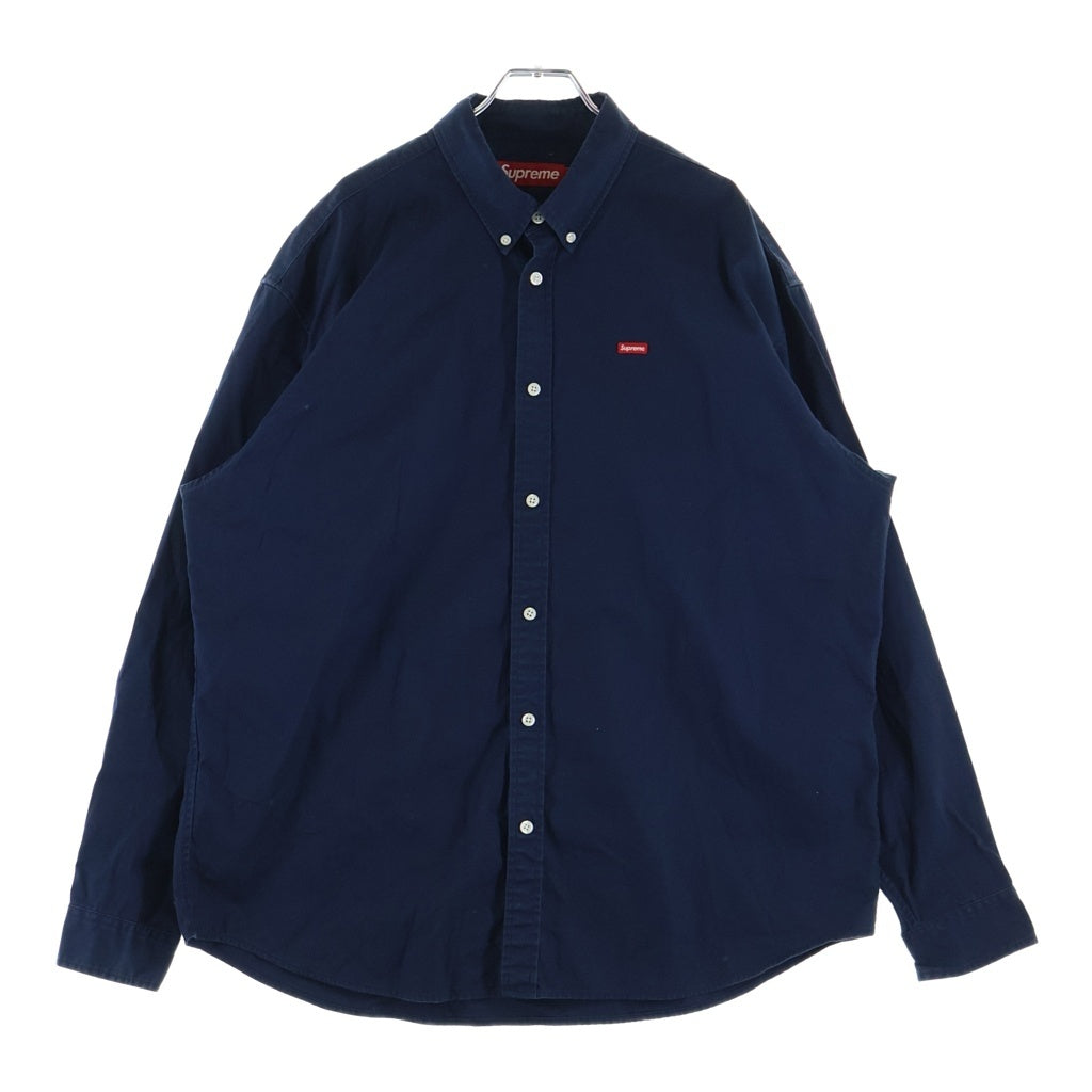SUPREME(シュプリーム) 23AW Small Box Shirt スモールボックスロゴ 長袖ボタンダウンシャツ ネイビー