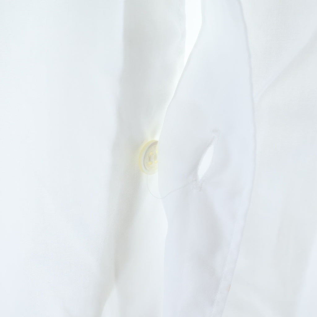 COMME des GARCONS HOMME(コムデギャルソンオム) 25SS AD2024 LOGO SHORT SLEEVE SHIRT ロゴ刺繍 ショートスリーブ 半袖シャツ ホワイト HO-B103