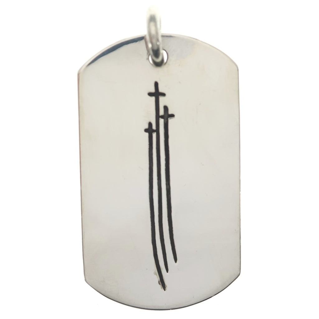 CHROME HEARTS(クロムハーツ) D TAG LRG RS3 クロス ドッグタグ ペンダントトップ シルバー