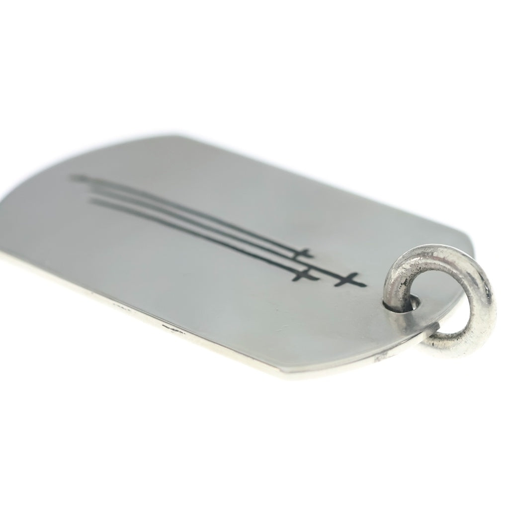 CHROME HEARTS(クロムハーツ) D TAG LRG RS3 クロス ドッグタグ ペンダントトップ シルバー