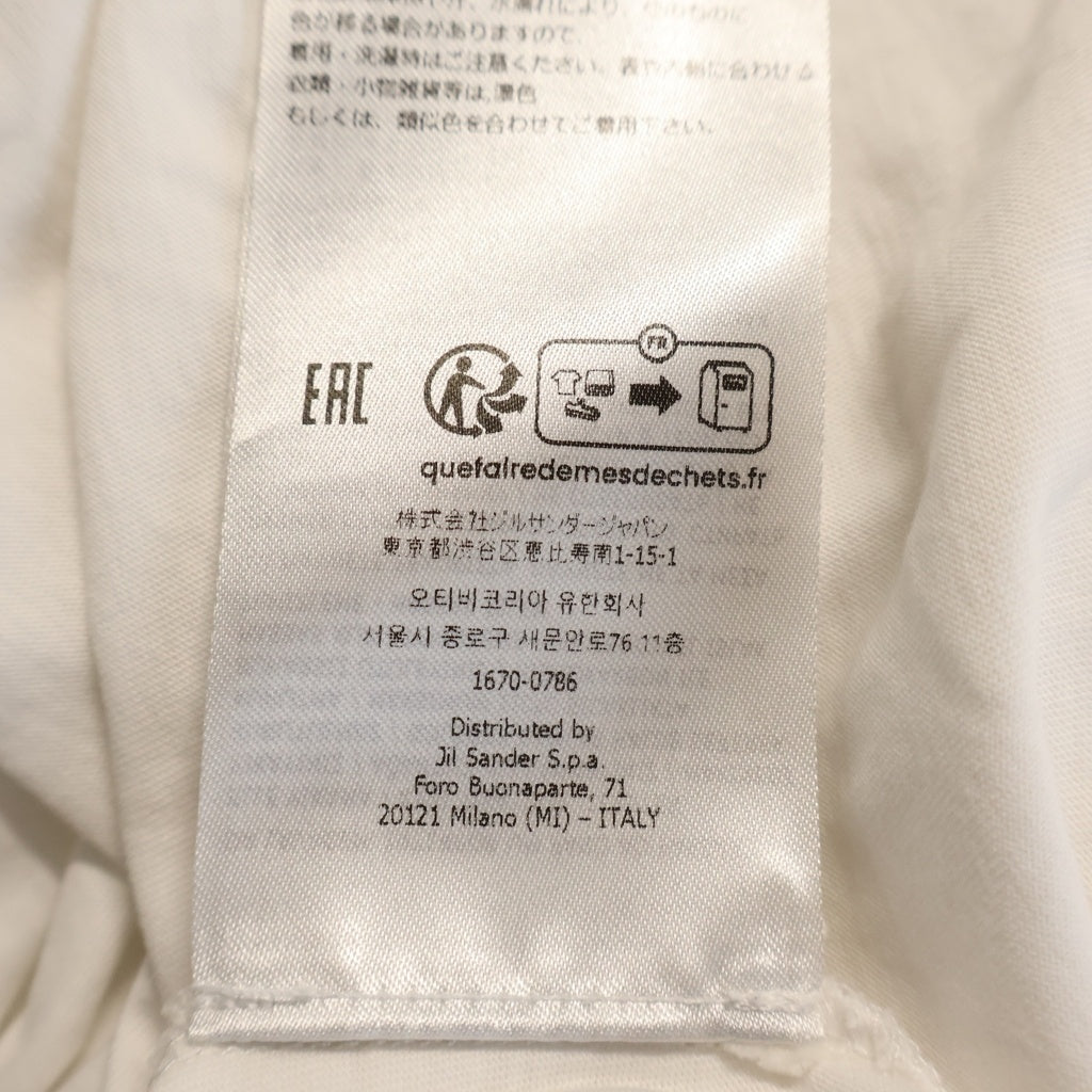 JIL SANDER(ジルサンダー) モックネック オーバーサイズ 半袖Tシャツ カットソー ホワイト J21GC0005 J45084