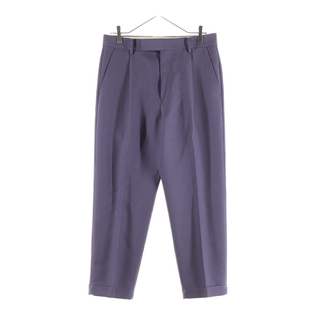 WACKO MARIA(ワコマリア) ×DORMEUIL PLEATED TROUSERS ドーメル 1タック ウールスラックスパンツ パープル