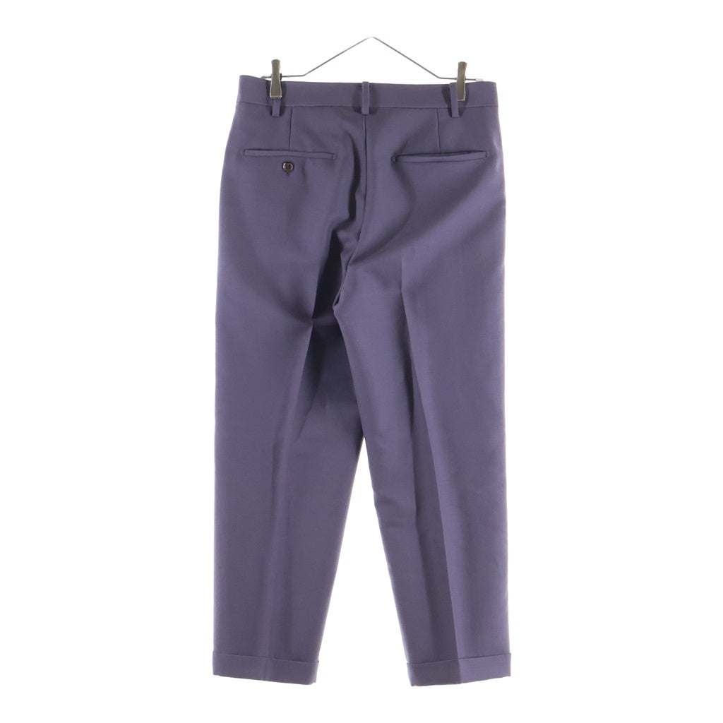 WACKO MARIA(ワコマリア) ×DORMEUIL PLEATED TROUSERS ドーメル 1タック ウールスラックスパンツ パープル