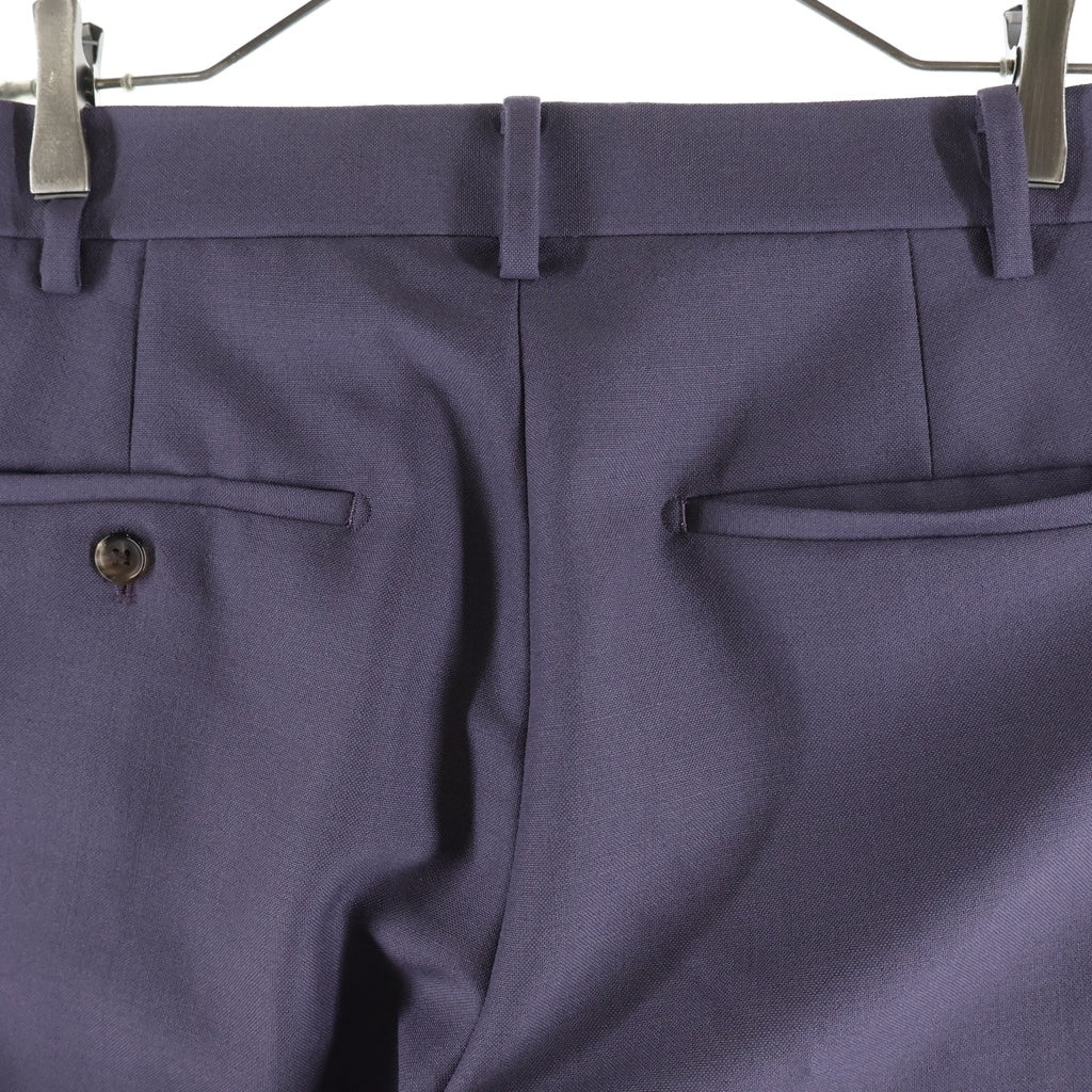 WACKO MARIA(ワコマリア) ×DORMEUIL PLEATED TROUSERS ドーメル 1タック ウールスラックスパンツ パープル