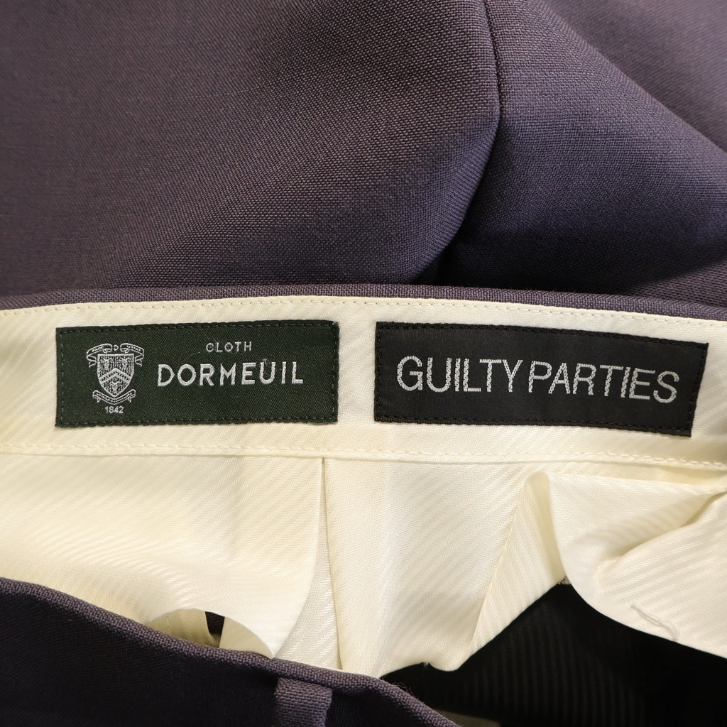 WACKO MARIA(ワコマリア) ×DORMEUIL PLEATED TROUSERS ドーメル 1タック ウールスラックスパンツ パープル