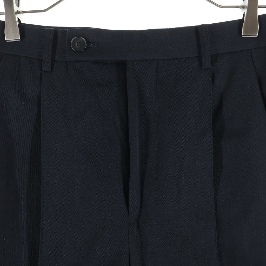 AURALEE(オーラリー) 25SS LIGHT WOOL MAX GABARDINE SLACKS ライトウール マックス ギャバジン ワンタック スラックスパンツ ブラック A25SP05MG