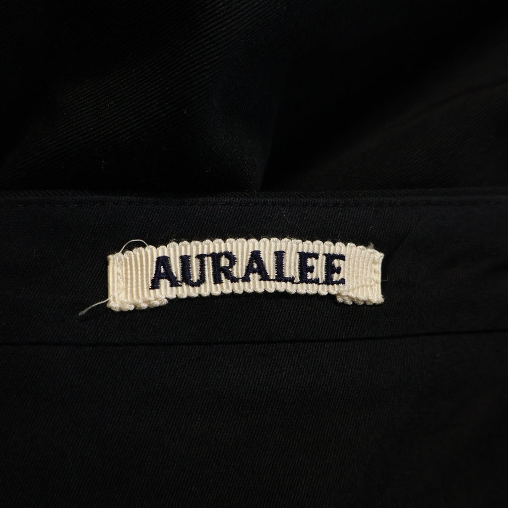 AURALEE(オーラリー) 25SS LIGHT WOOL MAX GABARDINE SLACKS ライトウール マックス ギャバジン ワンタック スラックスパンツ ブラック A25SP05MG