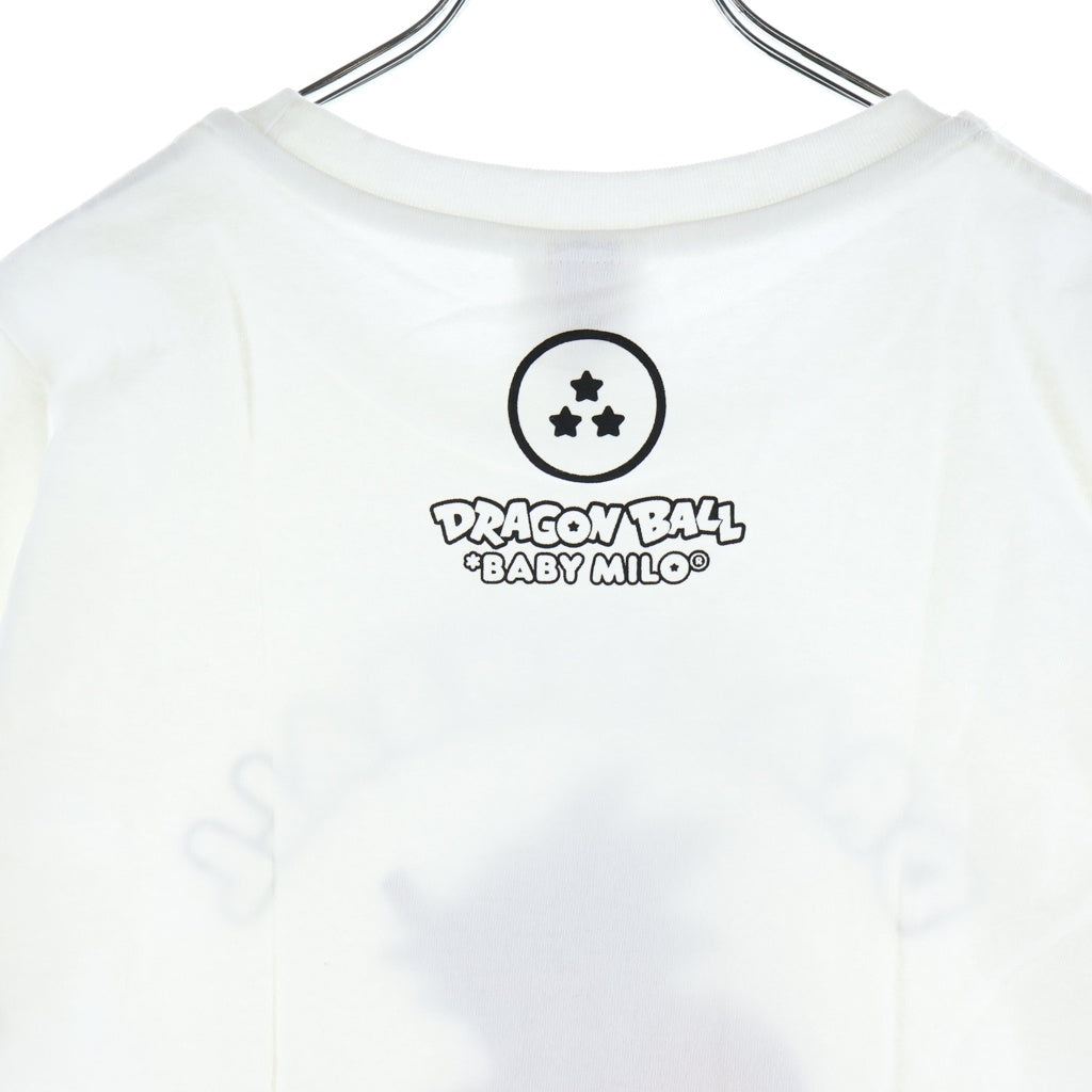 A BATHING APE(アベイシングエイプ) ×DORAGON BALL BABY MILO ドラゴンボール カカロットプリント クルーネックTシャツ 半袖 カットソー レディース ホワイト