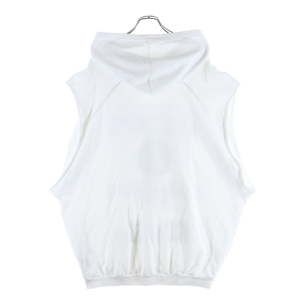 RAF SIMONS(ラフシモンズ) 21AW ARCHIVE テロ期 復刻 KOLLAPSプリント オーバーサイズ ノースリーブ パーカー ホワイト A01-122 19003-00010