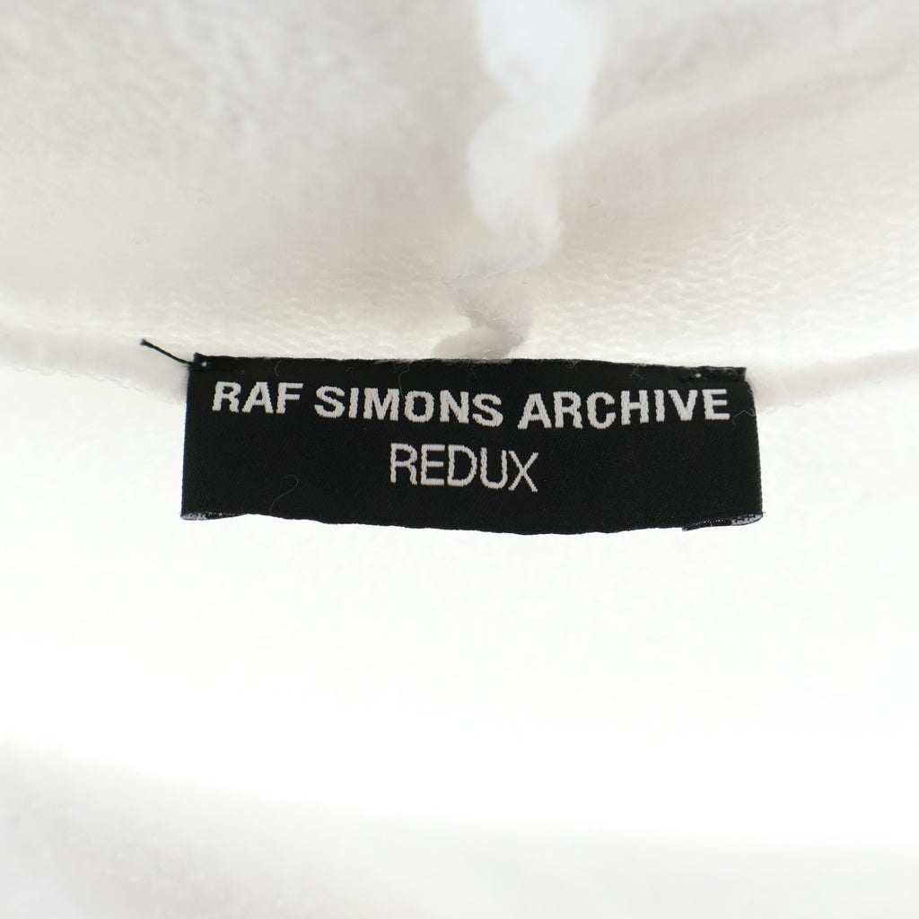 RAF SIMONS(ラフシモンズ) 21AW ARCHIVE テロ期 復刻 KOLLAPSプリント オーバーサイズ ノースリーブ パーカー ホワイト A01-122 19003-00010