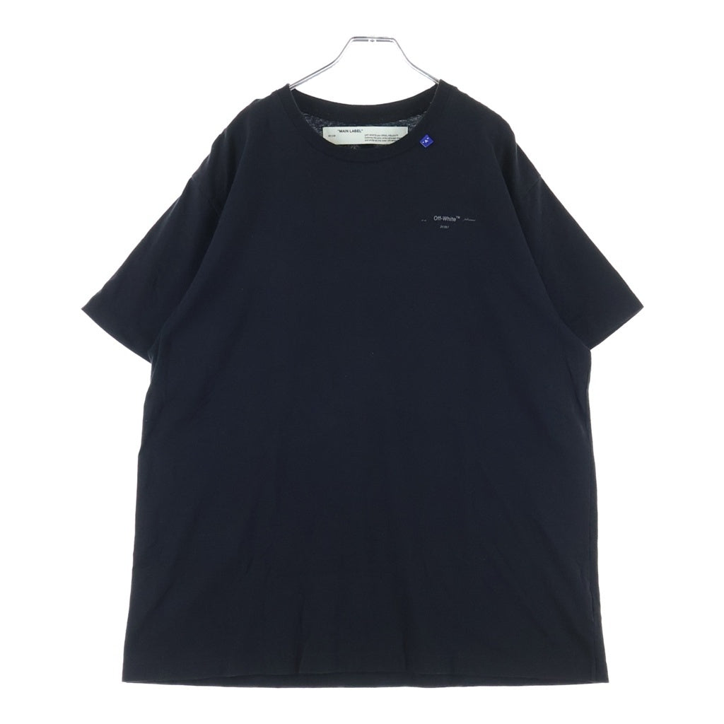OFF-WHITE(オフホワイト) BACKBONE ARROW バックボーンアロー クルーネック 半袖Tシャツ カットソー ブラック OMAA038E19185001