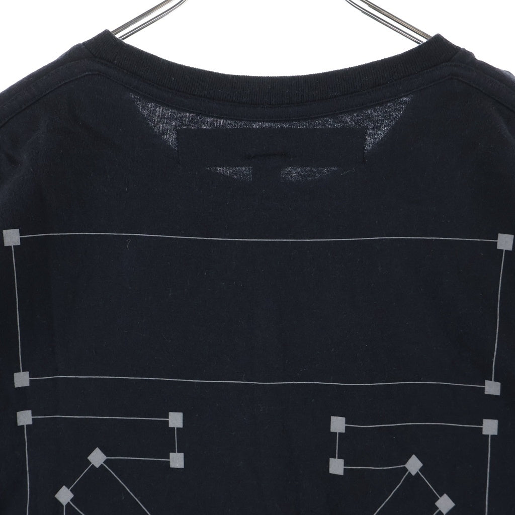 OFF-WHITE(オフホワイト) BACKBONE ARROW バックボーンアロー クルーネック 半袖Tシャツ カットソー ブラック OMAA038E19185001