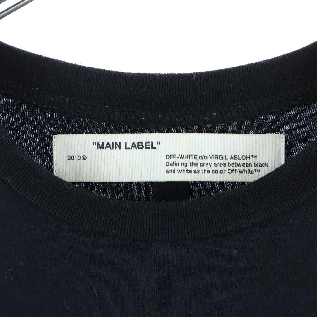 OFF-WHITE(オフホワイト) BACKBONE ARROW バックボーンアロー クルーネック 半袖Tシャツ カットソー ブラック OMAA038E19185001
