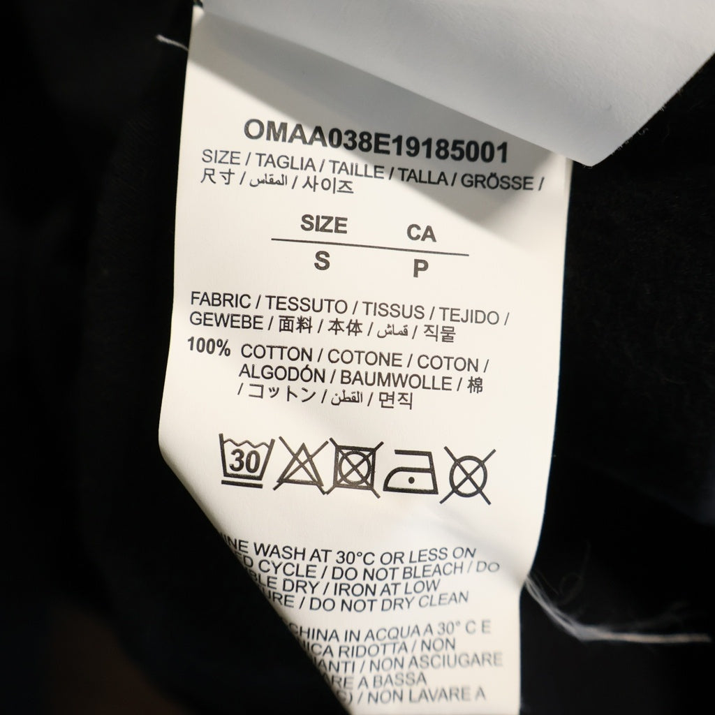 OFF-WHITE(オフホワイト) BACKBONE ARROW バックボーンアロー クルーネック 半袖Tシャツ カットソー ブラック OMAA038E19185001