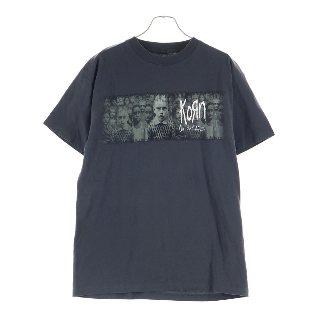 VINTAGE(ヴィンテージ) 00S VINTAGE KORN UNTOUCHABLES ALBUM PROMO 2002 ヴィンテージ コーン アンタッチャブルズ フロントプリントTシャツ 半袖クルーネックカットソー グレー