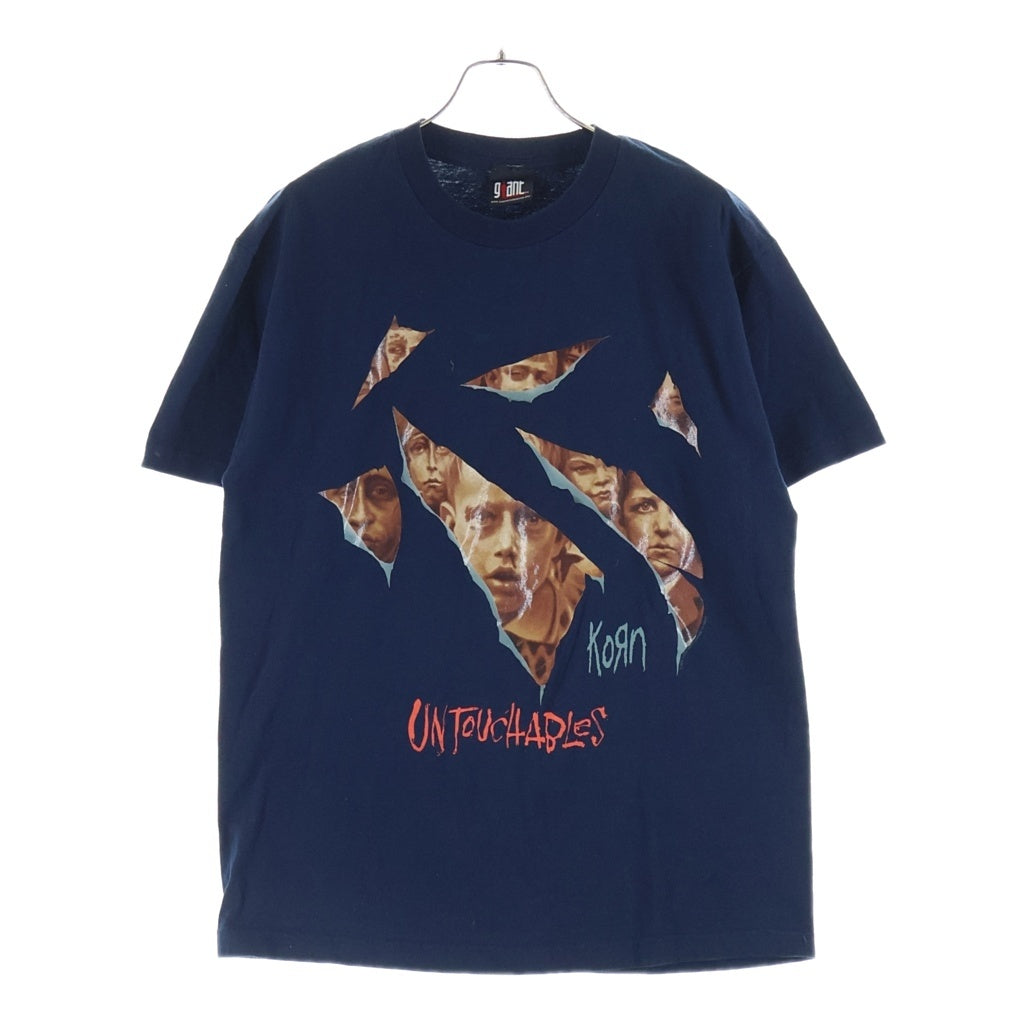 VINTAGE(ヴィンテージ) 00S VINTAGE KORN UNTOUCHABLES ALBUM PROMO 2002 GIANT ヴィンテージ コーン アンタッチャブルズ フロントプリントTシャツ 半袖クルーネックカットソー ネイビー