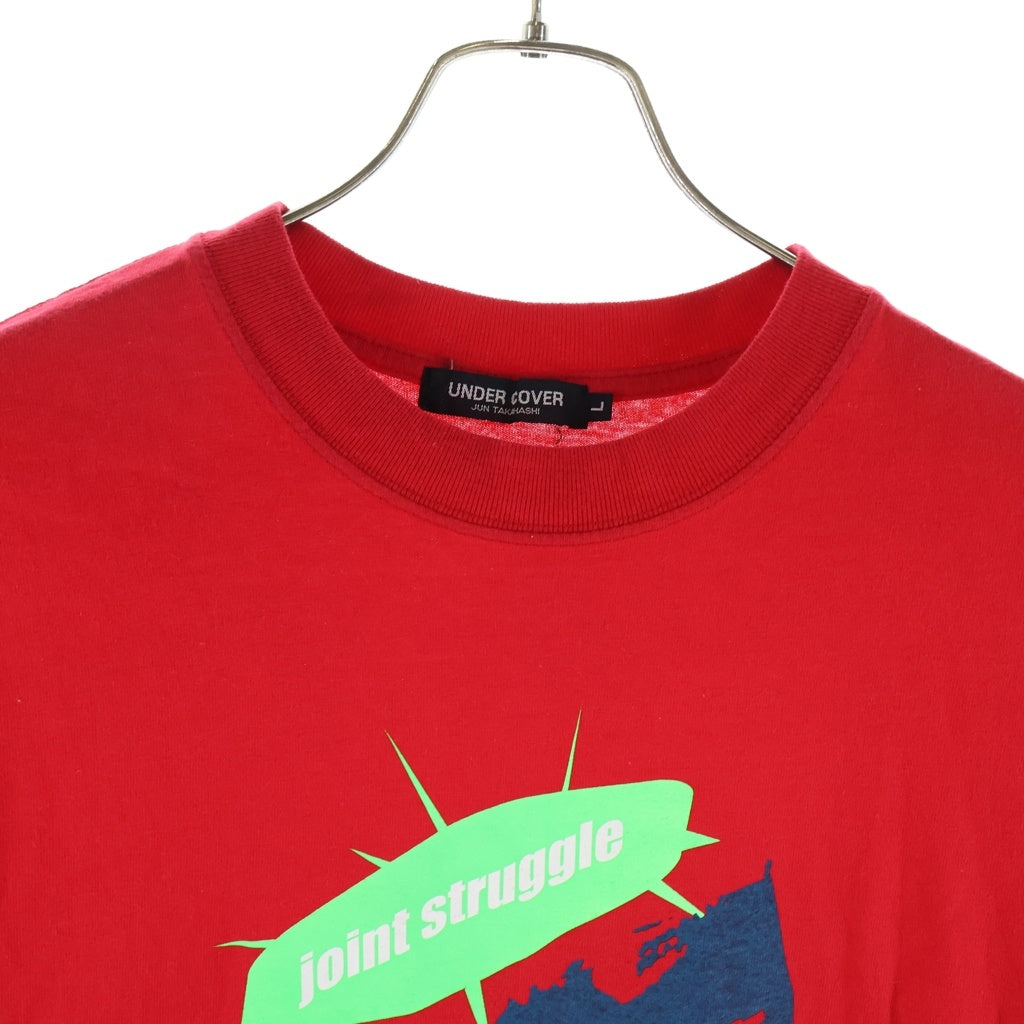 UNDERCOVER(アンダーカバー) ×頭脳警察 WE ARE THE BRAIN POLICE ARCHIEVE TEE ウィーアーザブレインポリス フロントプリントTシャツ 半袖クルーネックカットソー レッド