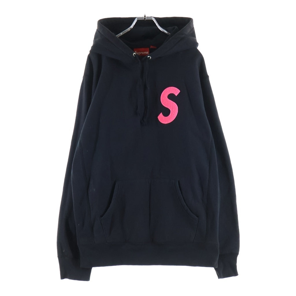 SUPREME(シュプリーム) 19AW S Logo Hooded Sweatshirt Sロゴ刺繍 プルオーバースウェットパーカー フーディー ブラック