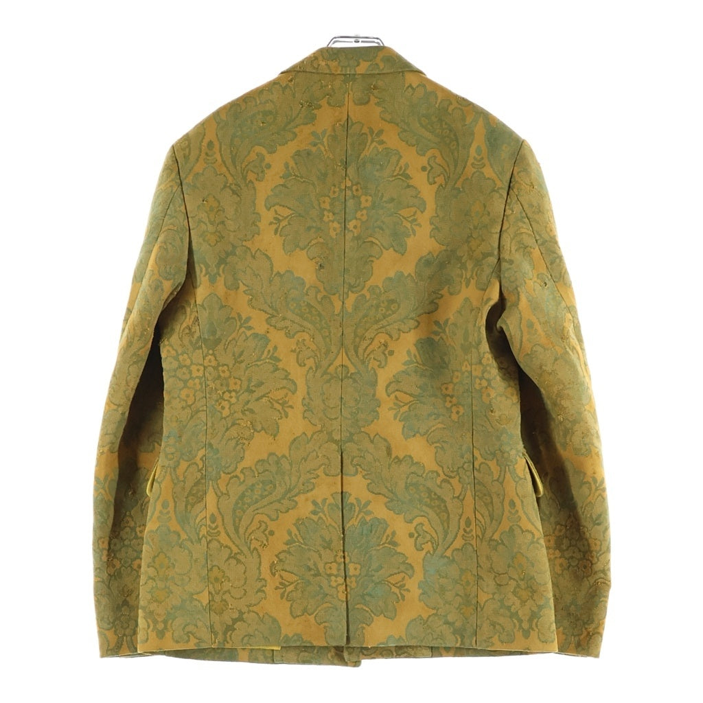 JUNYA WATANABE COMME des GARCONS(ジュンヤワタナベ コムデギャルソン) 26SS AD2025 JAQUARD FLORAL BLAZER フローラルジャガード 2Bシングルテーラードジャケット イエロー WQ-J005