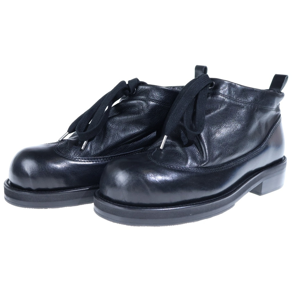 COMME des GARCONS HOMME PLUS(コムデギャルソンオムプリュス) 26SS AD2025 ×KIDS LOVE GAITE キッズラブゲイト レースアップブーツ ショートブーツ ブラック PQ-K101