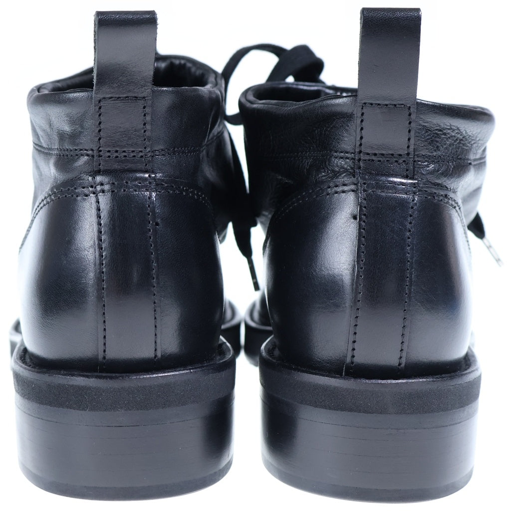 COMME des GARCONS HOMME PLUS(コムデギャルソンオムプリュス) 26SS AD2025 ×KIDS LOVE GAITE キッズラブゲイト レースアップブーツ ショートブーツ ブラック PQ-K101